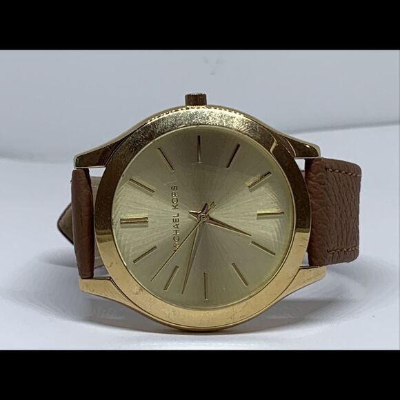 Michael Kors Runway MK3179 Women's Brown Leather Analog Dial Quartz Watch WFH177 - Picture 6 of 11